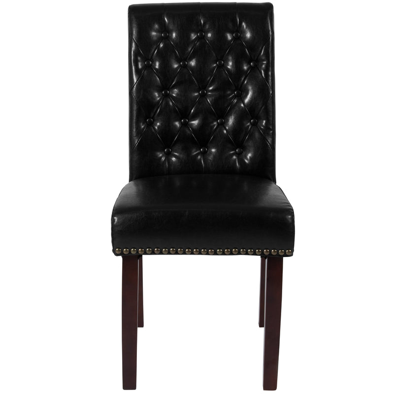 Falmouth Upholstered Parsons Chair with Nailhead Trim - Set of 4