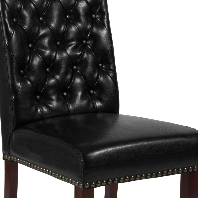 Falmouth Upholstered Parsons Chair with Nailhead Trim - Set of 4