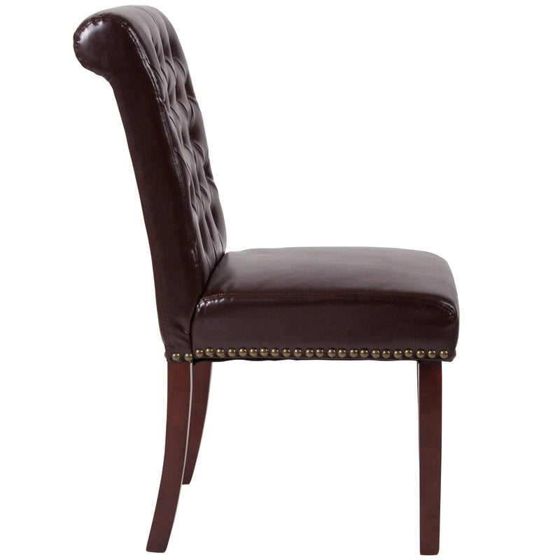 Falmouth Upholstered Parsons Chair with Nailhead Trim - Set of 4