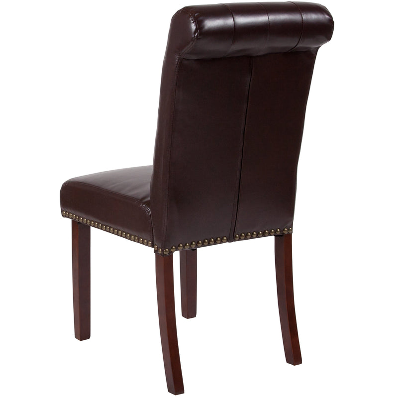 Falmouth Upholstered Parsons Chair with Nailhead Trim - Set of 4
