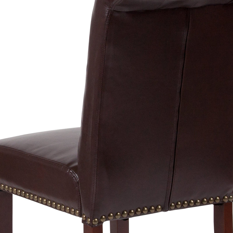 Falmouth Upholstered Parsons Chair with Nailhead Trim - Set of 4