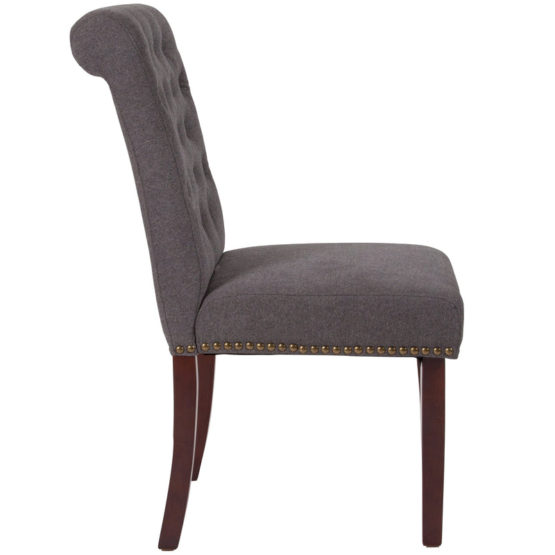 Falmouth Upholstered Parsons Chair with Nailhead Trim - Set of 4