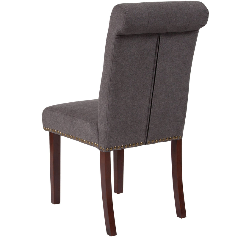 Falmouth Upholstered Parsons Chair with Nailhead Trim - Set of 4