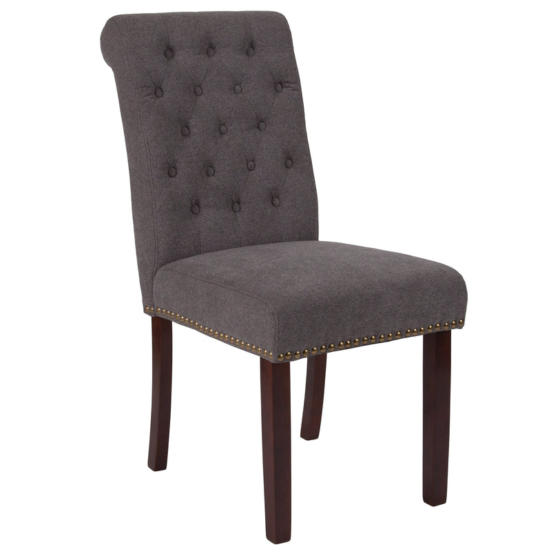 Falmouth Upholstered Parsons Chair with Nailhead Trim - Set of 4