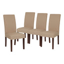 Ellison Mid-Century Panel Back Parsons Accent Dining Chair - Set of 4