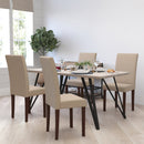 Ellison Mid-Century Panel Back Parsons Accent Dining Chair - Set of 4