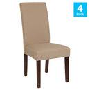 Ellison Mid-Century Panel Back Parsons Accent Dining Chair - Set of 4