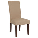 Ellison Mid-Century Panel Back Parsons Accent Dining Chair - Set of 4