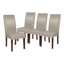 Ellison Mid-Century Panel Back Parsons Accent Dining Chair - Set of 4