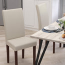 Ellison Mid-Century Panel Back Parsons Accent Dining Chair - Set of 4