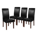 Ellison Mid-Century Panel Back Parsons Accent Dining Chair - Set of 4
