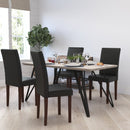 Ellison Mid-Century Panel Back Parsons Accent Dining Chair - Set of 4