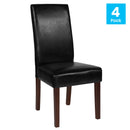 Ellison Mid-Century Panel Back Parsons Accent Dining Chair - Set of 4