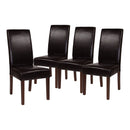 Ellison Mid-Century Panel Back Parsons Accent Dining Chair - Set of 4