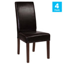 Ellison Mid-Century Panel Back Parsons Accent Dining Chair - Set of 4