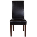 Ellison Mid-Century Panel Back Parsons Accent Dining Chair - Set of 4