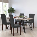 Ellison Mid-Century Panel Back Parsons Accent Dining Chair - Set of 4