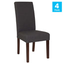 Ellison Mid-Century Panel Back Parsons Accent Dining Chair - Set of 4