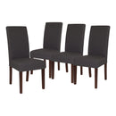 Ellison Mid-Century Panel Back Parsons Accent Dining Chair - Set of 4
