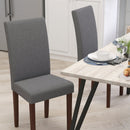 Ellison Mid-Century Panel Back Parsons Accent Dining Chair - Set of 4