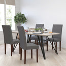 Ellison Mid-Century Panel Back Parsons Accent Dining Chair - Set of 4