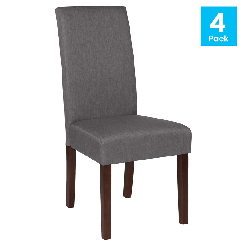 Ellison Mid-Century Panel Back Parsons Accent Dining Chair - Set of 4
