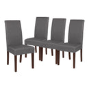 Ellison Mid-Century Panel Back Parsons Accent Dining Chair - Set of 4