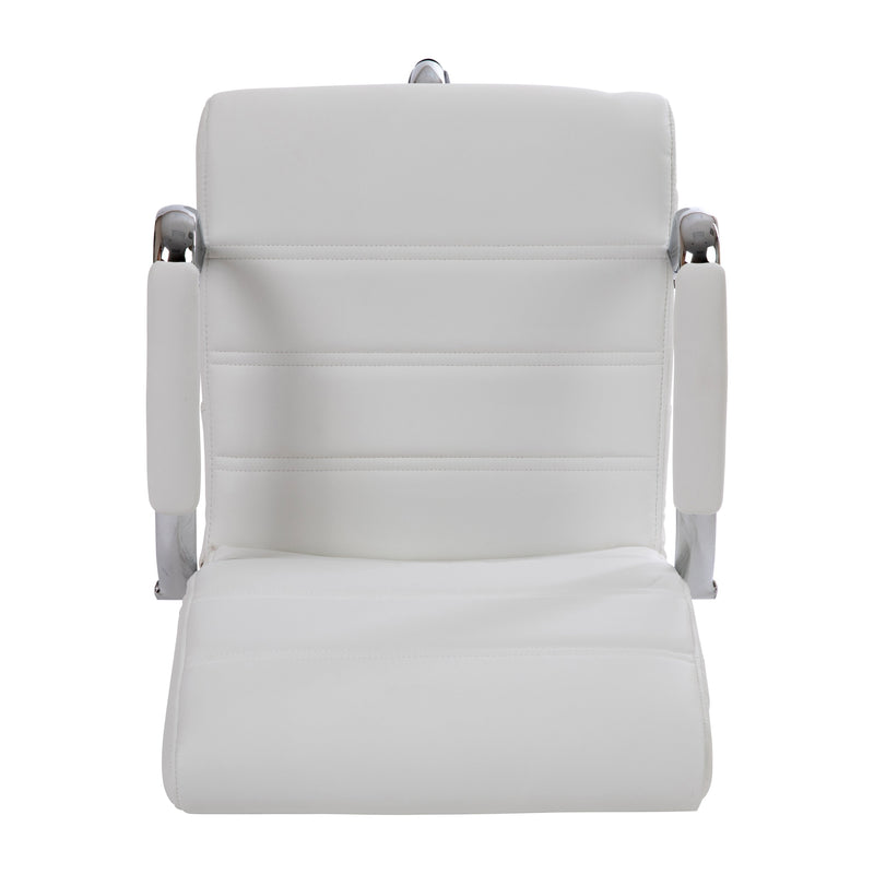 Tevia Mid-Back Drafting Chair with Adjustable Foot Ring Swivel Chair with Chrome Base
