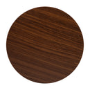 Fairdale Walnut End Table with Round Matte Black Cross Brace Frame