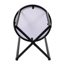 Fairdale Walnut End Table with Round Matte Black Cross Brace Frame