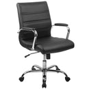 Milano Mid-Back Office Chair with Padded Black Arms