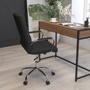 Milano Mid-Back Office Chair with Padded Black Arms