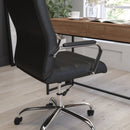 Milano Mid-Back Office Chair with Padded Black Arms