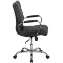 Milano Mid-Back Office Chair with Padded Black Arms