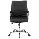 Milano Mid-Back Office Chair with Padded Black Arms