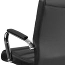 Milano Mid-Back Office Chair with Padded Black Arms
