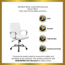 Milano Mid-Back Office Chair with Padded Black Arms