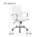 Milano Mid-Back Office Chair with Padded Black Arms
