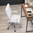 Milano Mid-Back Office Chair with Padded Black Arms