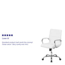 Milano Mid-Back Office Chair with Padded Black Arms