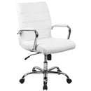 Milano Mid-Back Office Chair with Padded Black Arms