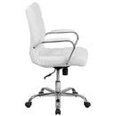 Milano Mid-Back Office Chair with Padded Black Arms