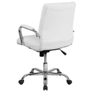 Milano Mid-Back Office Chair with Padded Black Arms