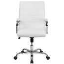 Milano Mid-Back Office Chair with Padded Black Arms