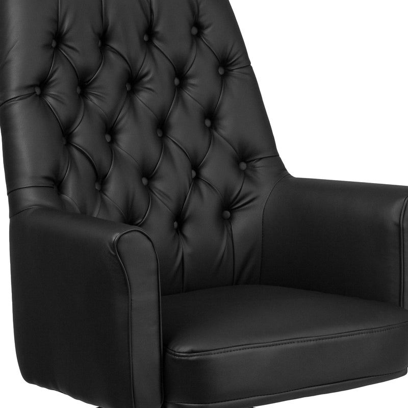 Antoinette Ergonomic Home Office Chair with Traditional Tufted High-Back and 360 Degree Swivel