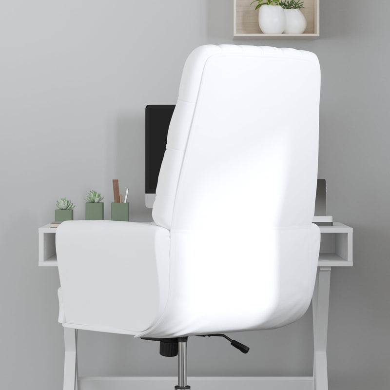 Antoinette Ergonomic Home Office Chair with Traditional Tufted High-Back and 360 Degree Swivel