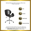 Roisin Mid-Back Ergonomic Executive Swivel Office Chair With Tilt-Lock and Tilt Tension Controls