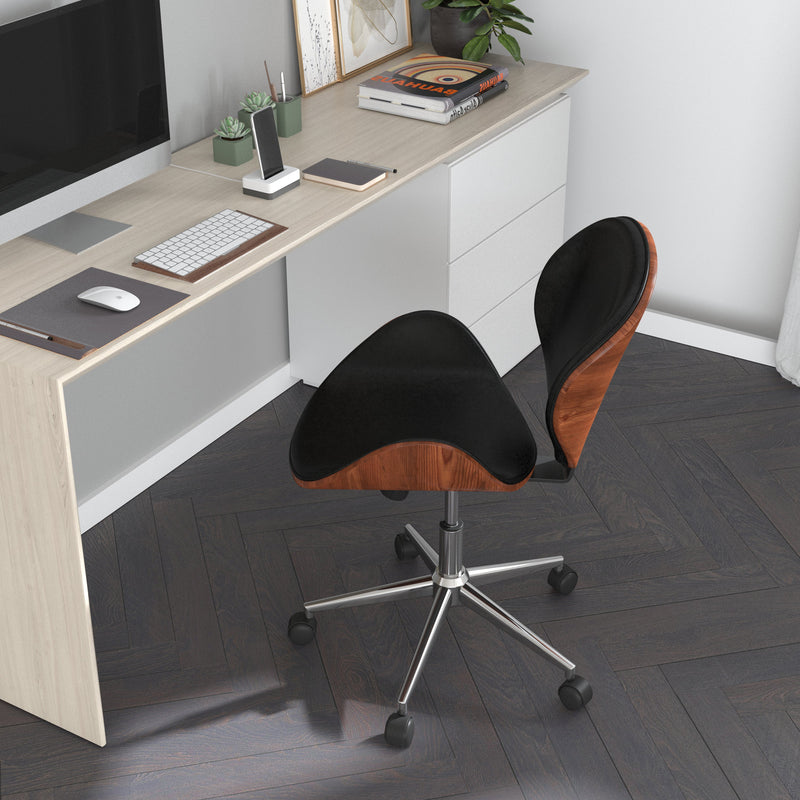 Roisin Mid-Back Ergonomic Executive Swivel Office Chair With Tilt-Lock and Tilt Tension Controls