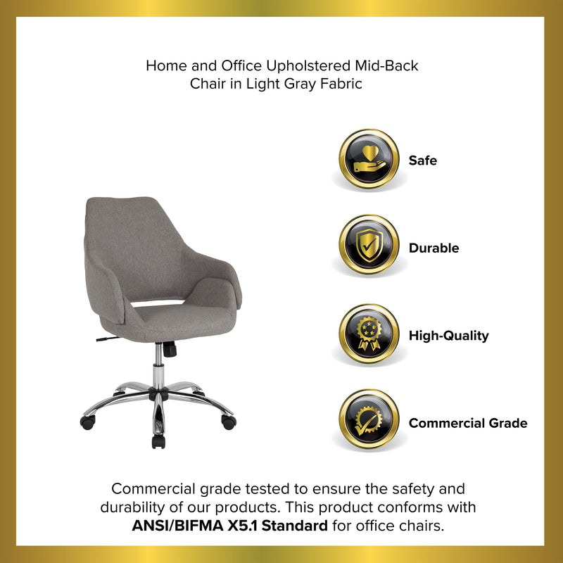 Antwerp Ergonomic Executive Mid Back Office Chair with 360° Swivel and Height Adjustment