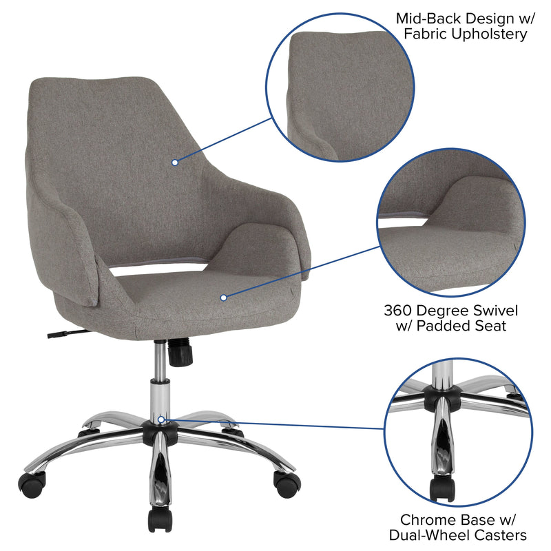 Antwerp Ergonomic Executive Mid Back Office Chair with 360° Swivel and Height Adjustment